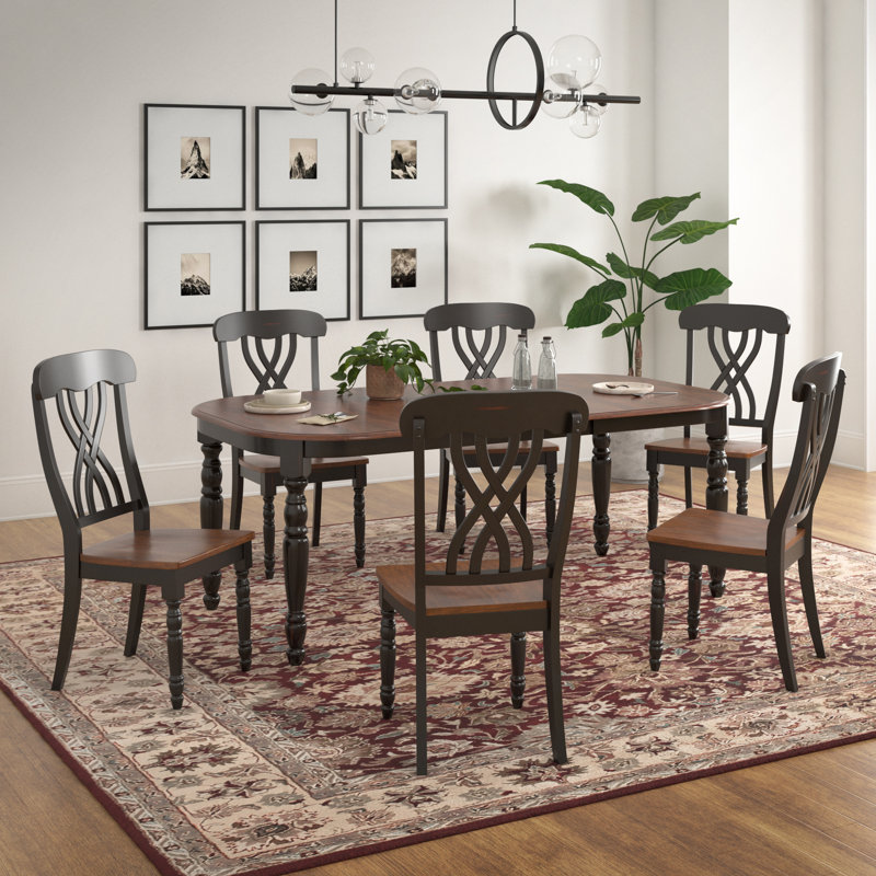 Ensemble repas 8 pièces Alyssha, Noir antique