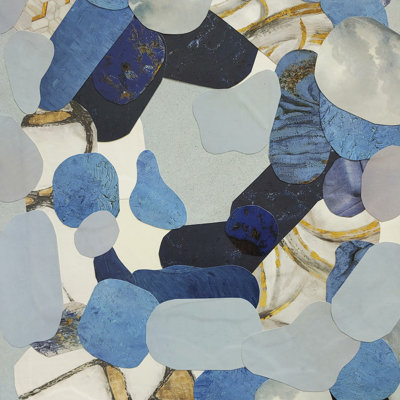 «Ezequil Blue Monsoon IV on Canvas» par Coco Good Print
