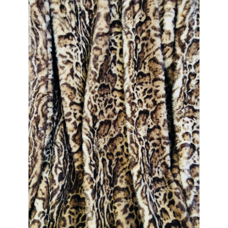 Jeté en fausse fourrure Jungle Cat, L 70 po x L 90 po