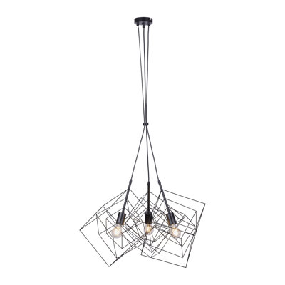 Hamlett 3 - Light Black Geometric Pendant