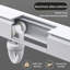 Tringle à rideaux rétractable en aluminium de 68,89 po à 129,28 po （Seulement la tringle