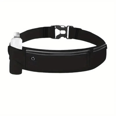 Sac banane unisexe respirant et invisible pour la course à pied - Sac banane en nylon imperméable léger avec fermeture à verrou, bandes réfléchissantes et poches multiples pour la randonnée, la marche de chien, l'entraînement en salle de sport