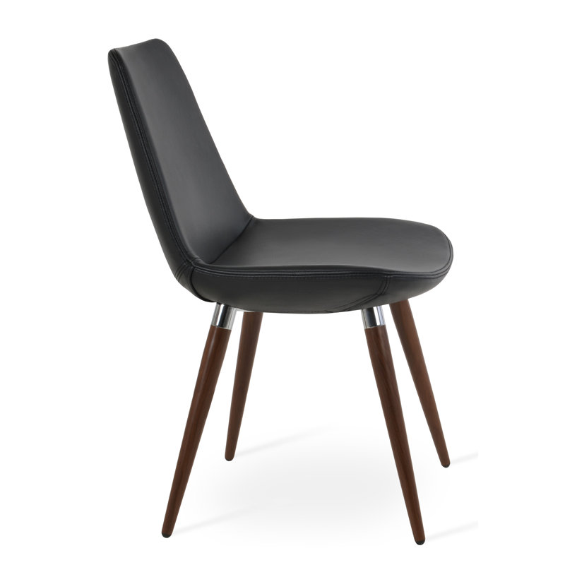 Chaise Eiffel, Noir, Noyer / Chrome