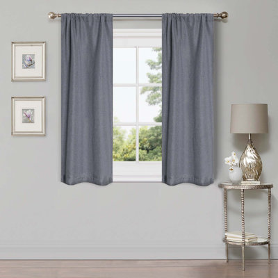 Linen Inspired Room Darkening Curtain Panel