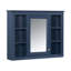 Armoire à pharmacie de 35 po, armoire de rangement murale pour salle de bain, armoire de salle de bain moderne avec miroir, armoire à miroir avec 6 tablettes ouvertes-1781345815