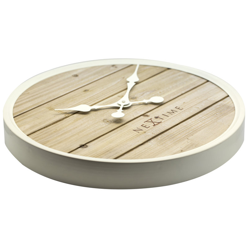 Danica Solid Wood Wall Clock, Natural Wood