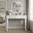 Elegant Vintage Makeup Vanity Desk with Octagonal Mirror, Dressing Table with Jewelry Storage