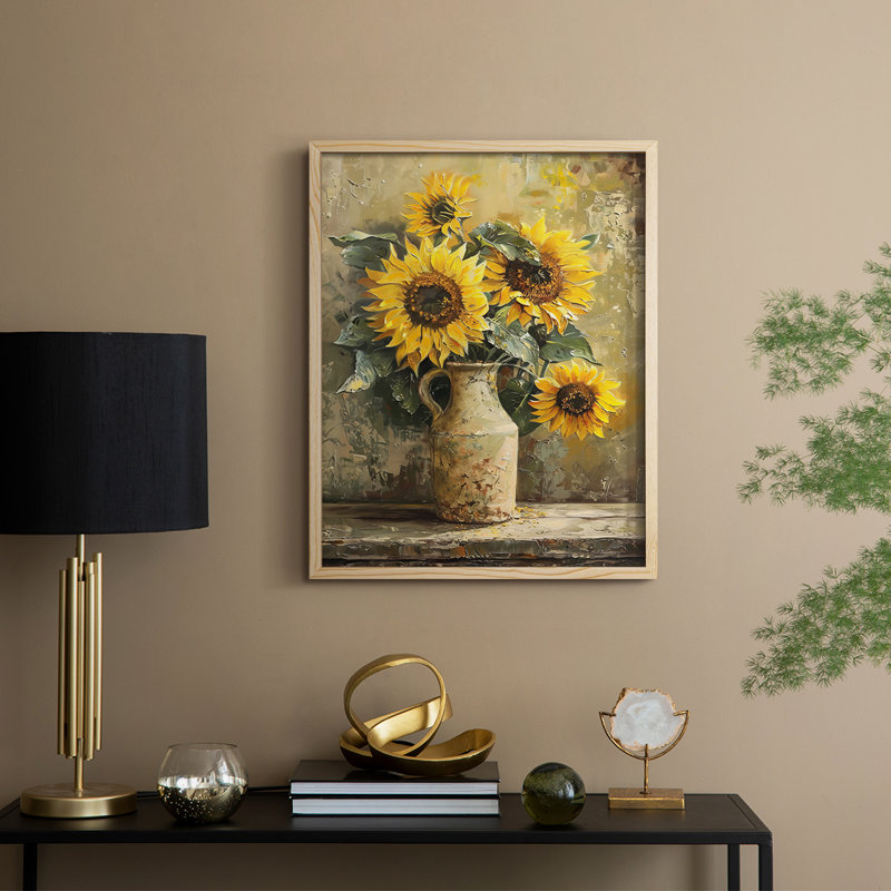 Reproduction encadrée FLORAL Series XXIV - bois massif, H 21 po x l 17 po
