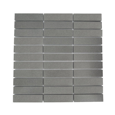 Dark Grey Basalt 1"X4" Stacked Mosaic