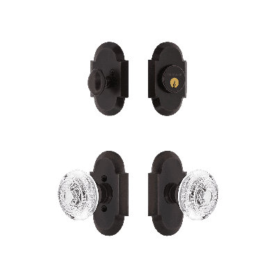Nostalgic Warehouse Cottage Entry Set with Crystal Egg & Dart Knob