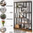 6-Tier Industrial Brown & Black Etagere Bookcase