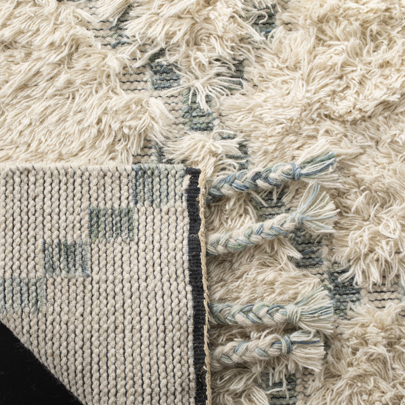 Jessop Geometric Wool Hand Woven Area Rug, Rectangle 160 x 229 cm