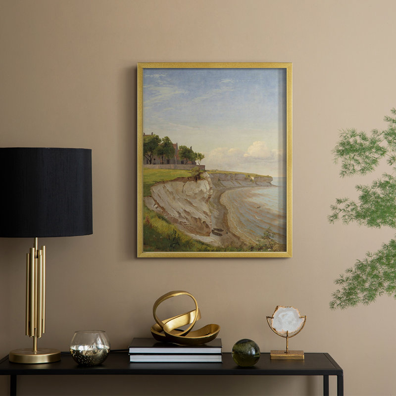 Impression encadrée rétro Vintage Nautical Print - bois massif, H 30 po x l 24 po, Doré