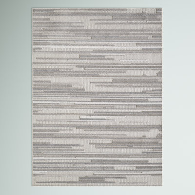 Tapis d'extérieur à rayures abstraites Gemmill