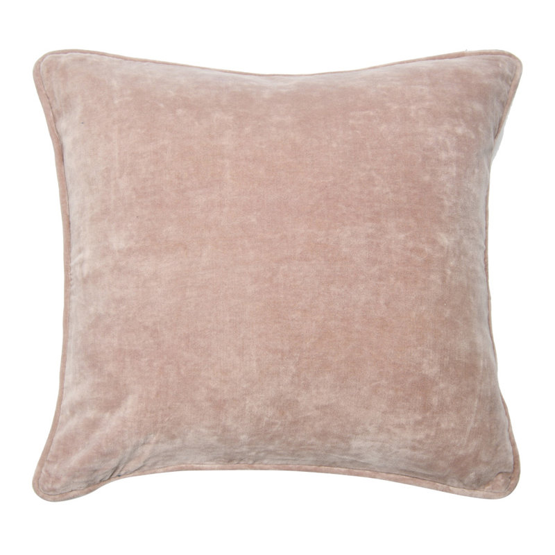 Housse et insert de coussin carré en velours Roseline, Gris clair, Housse de coussin seulement - sans coussin
