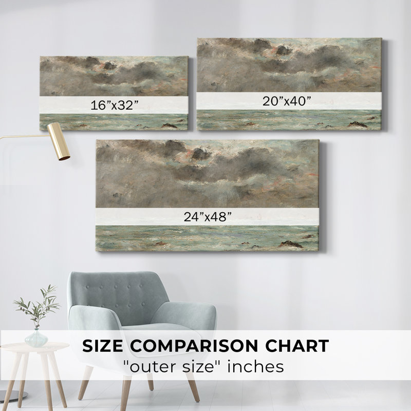 Série nautique-CCCCLXIV- Toile tendue avec châssis - Prêt à accrocher, H 16 po x l 32 po