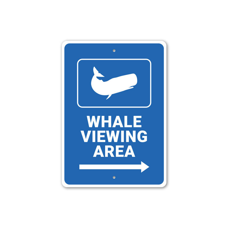 Panneau d'affichage de baleine, H 18 po x l 12 po x P 0,06 po
