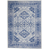 Concow Geometric Blue/White Area Rug