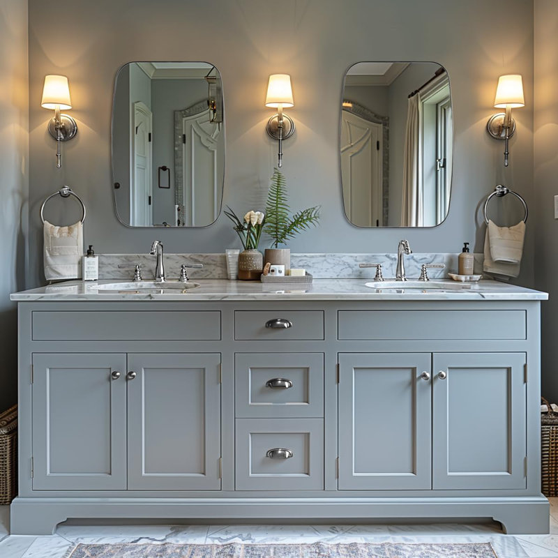 Modern Oblong Oval Bathroom Vanity Mirror | Stainless Steel Frame, Polished Chrome, 36" x 24"