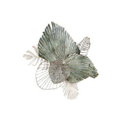 Coastal Plants & Flowers Wall Decor on Metal