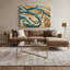Crochet hawaïen, art mural beige sur toile-1778199447