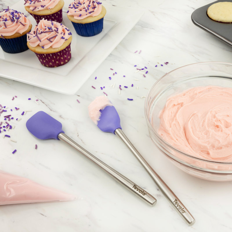Flex-Core® 2 Piece Stainless Steel Handled Mini Spatula & Spoonula Set