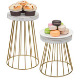 2 Piece Cake Plate Stand Set