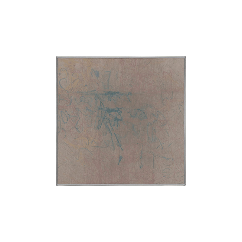 Tapis gris soyeux et moelleux, Carré 7 pi