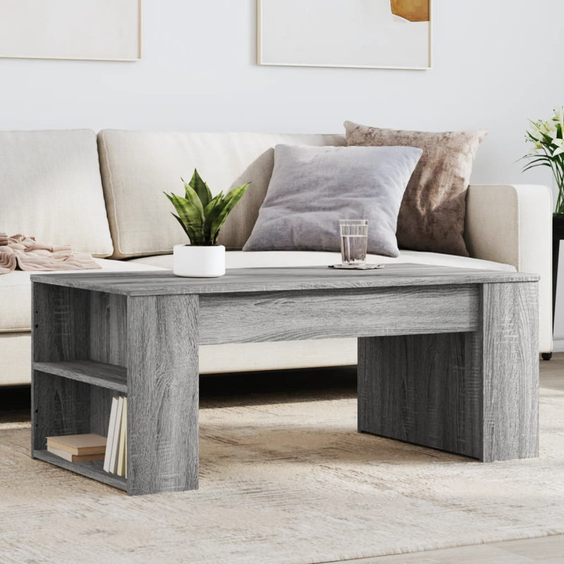 Anojan Coffee Table with Storage, Grey Sonoma