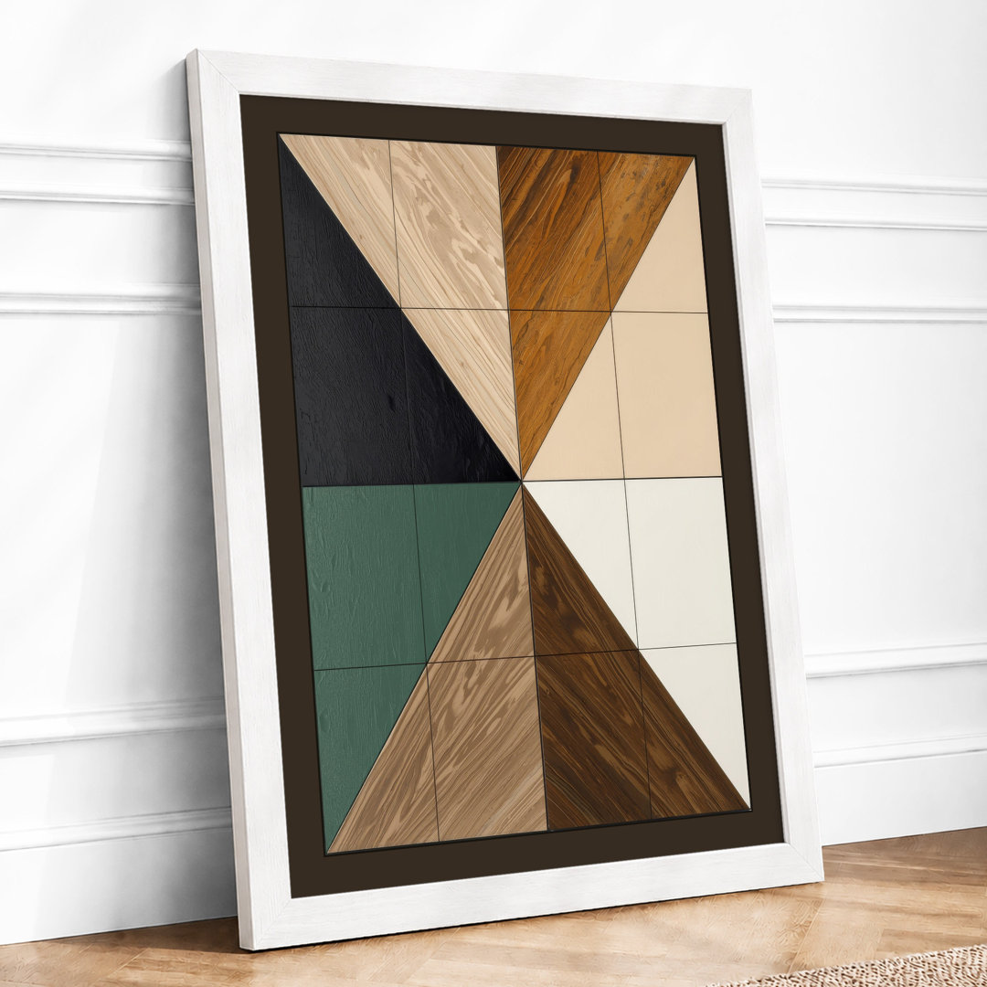 Material Symmetry Geometric Framed Art Print