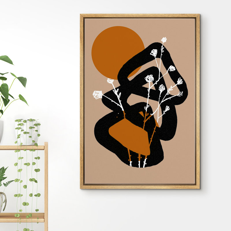 Cadre flottant, impression sur toile, H 36 po x l 24 po x P 1,5 po, Encadrement brun