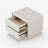 Modern 2-drawer Matte White Nightstand With Led & Wireless Charging