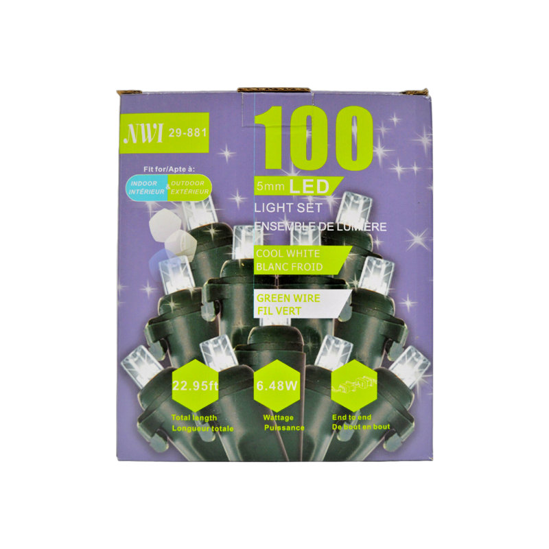 Guirlande 100 lumières, 100, L 22,95 pi