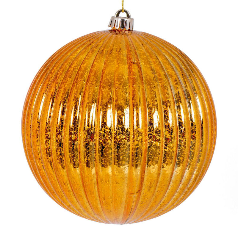 Ensemble de 4 boules de Noël Chistmas, Or antique