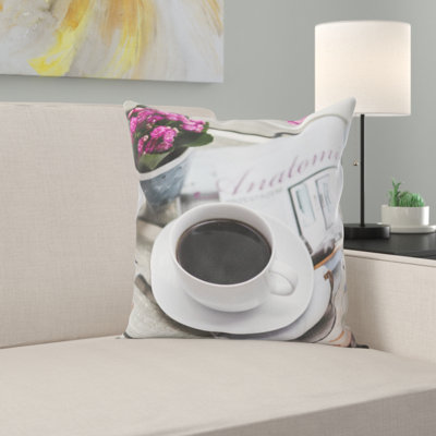 Coffee Square Pillow Cover & Insert