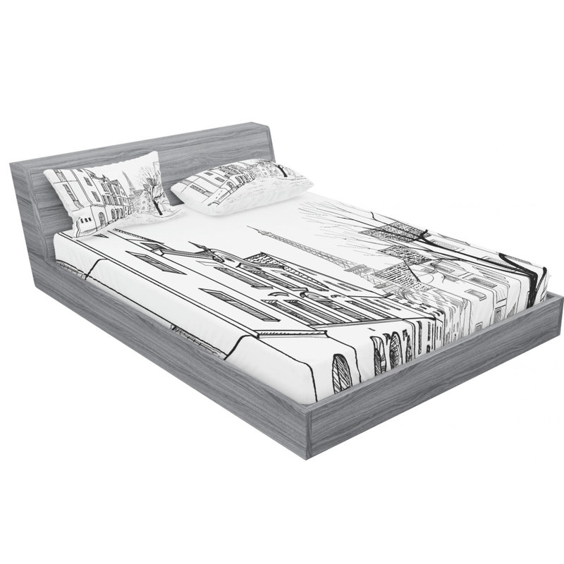 Microfiber Sheet Set, Full Sheet Set with Fitted Sheet