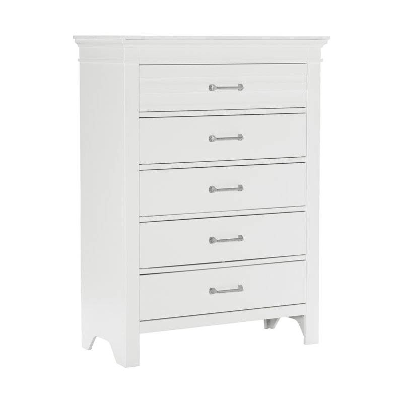 Drummond 35.5'' W 5 - Drawer Dresser, White