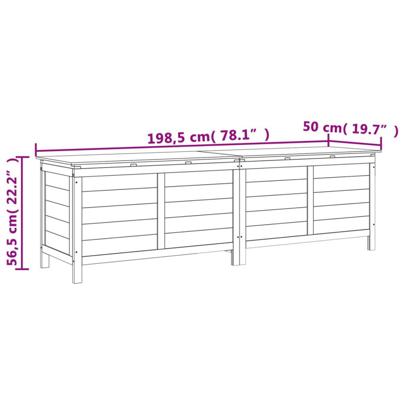 Water Resistant Fir Engineered Wood Deck Box, Dark Brown