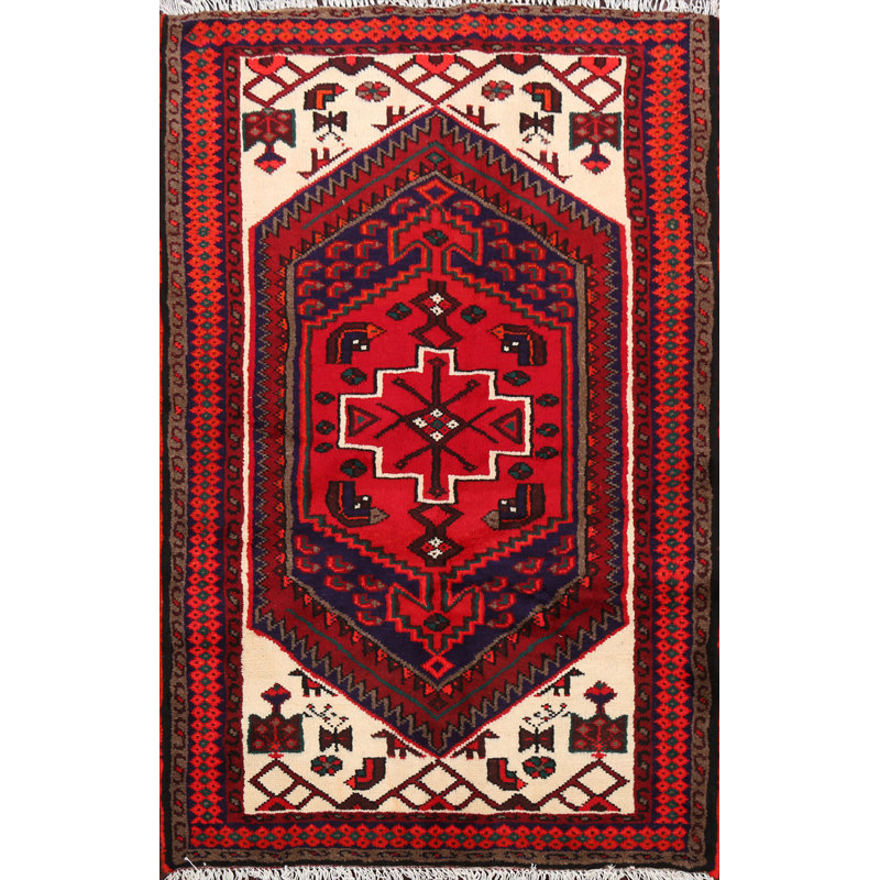 Tapis tribal à motif géométrique traditionnel 3 x 5