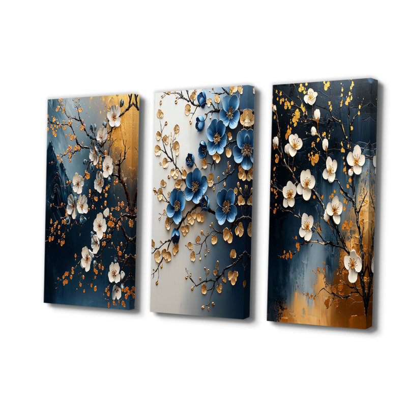 Paysage de cerisier en fleurs I - Collection d'art mural Cherry Blossom, Toile tendue, H 28 po x l 36 po, Ne s’applique pas