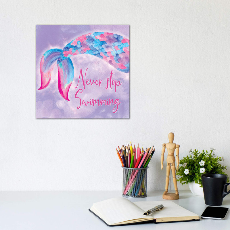 «Mermaid Life II» par Tara Reed - impression d'art graphique, Pas de tapis, H 12 po x l 12 po x P 1,5 po