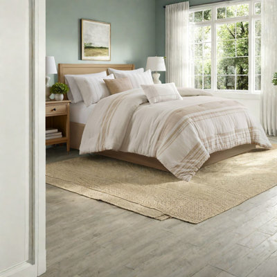 Oversized Cotton Jacquard Bedding Set, Farmhouse Style For Home