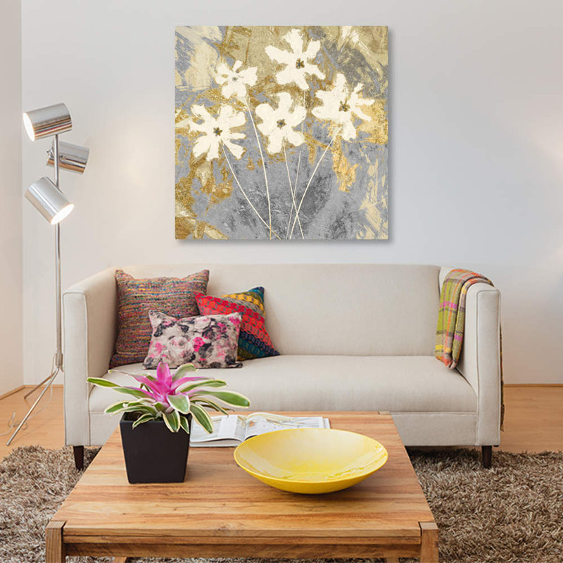 «Golden I» par Edward Selkirk, reproduction sur toile, H 12 po x l 12 po x P 0,75 po, Toile tendue, Pas de tapis