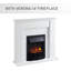 FLAMEKO Mantel Surround for Verona Insert Suitable for all 16" Electric Fireplace Inserts, Dark Bronx Oak & Black-1313826752