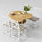 5 Pieces 35.4’’ Transitional Style Round Dining Table Set, Extendable Folding Kitchen Dining Table Set For 4 With 4 PU Upholstered Dining Chairs-1459915592-1467833792-1459915595