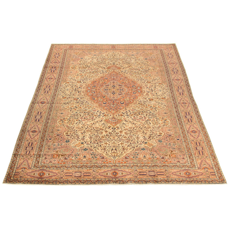 Tapis zone en laine 10 pi 4 po x 9 pi 10 po noué la 1980 keisari one-of-kind Shamon