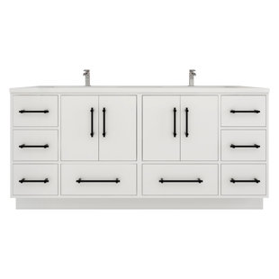 Victoria 70.9'' Double Bathroom Vanity with Acrylic Top