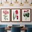 Roseat Blooms I - ensemble de 3 peintures sur toile encadrées-828588972-828588951