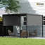 Outsunny 3 X 3 Meters Pergola with Sliding Roof Steel Frame Charcoal Grey