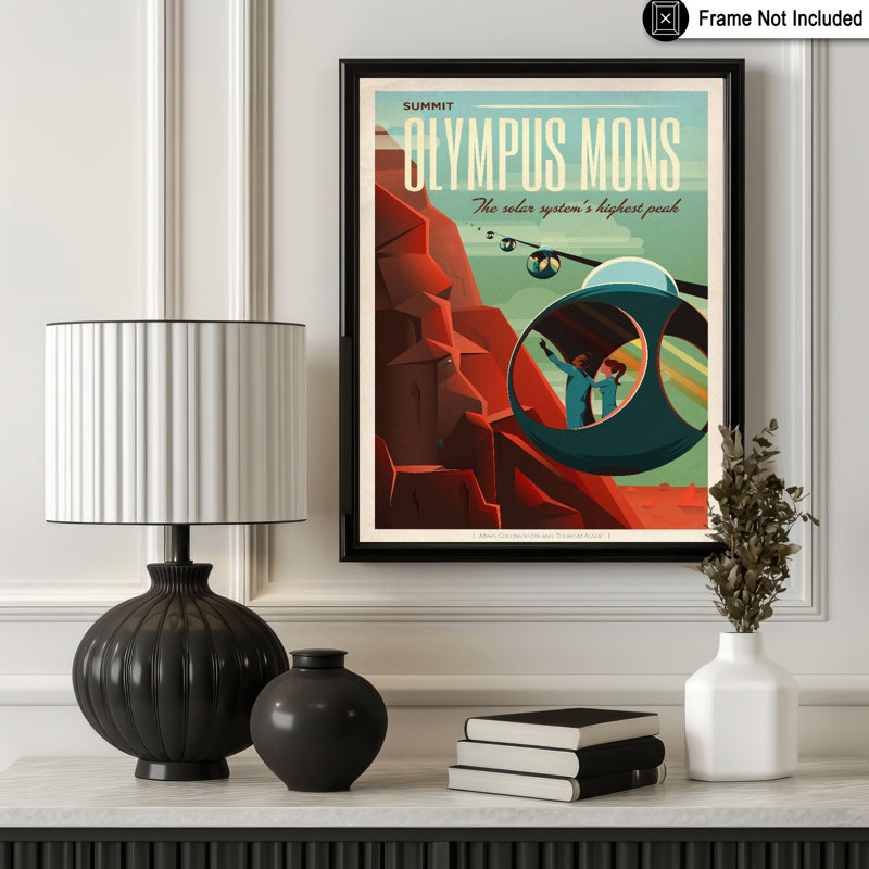 Sommet Olympus de Mons, H 18 po x l 24 po, Affiche, Sans cadre